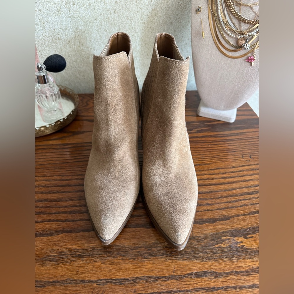 Marc Fisher Classic Tan Ankle Booties